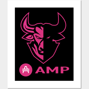 Amp Crypto  Cryptocurrency Amp  coin token Posters and Art